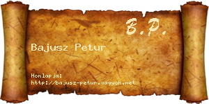 Bajusz Petur névjegykártya